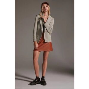 Anthropologie Maeve Houndstooth Print Collegiate Knit Blazer Size XS